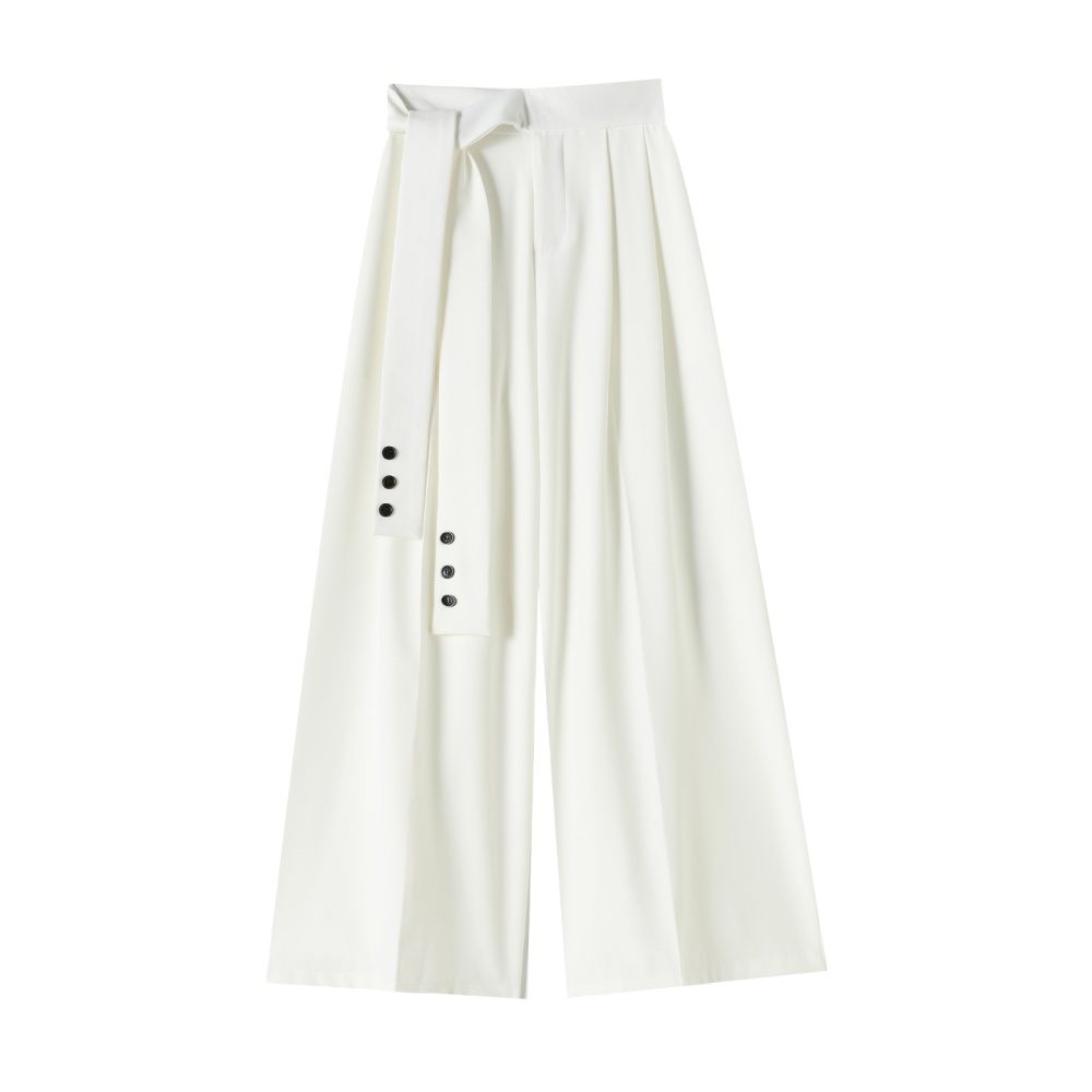 Bandage loose wide leg pants Casual business suit for women