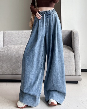 Mopping show high jeans wide leg pants for women