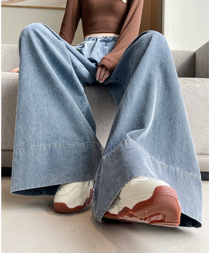 Mopping show high jeans wide leg pants for women