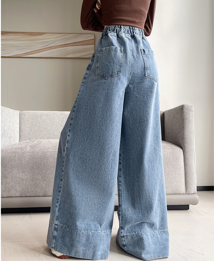 Mopping show high jeans wide leg pants for women
