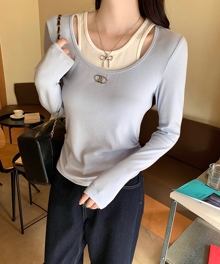 Slim T-shirt inside the ride bottoming shirt for women