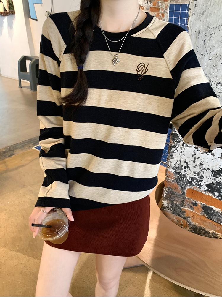 Long sleeve T-shirt embroidery tops for women