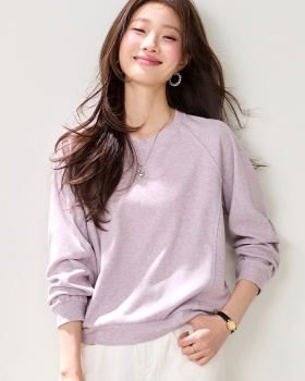 Spring all-match slim tops pure elegant hoodie for women