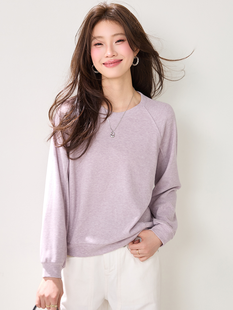 Spring all-match slim tops pure elegant hoodie for women
