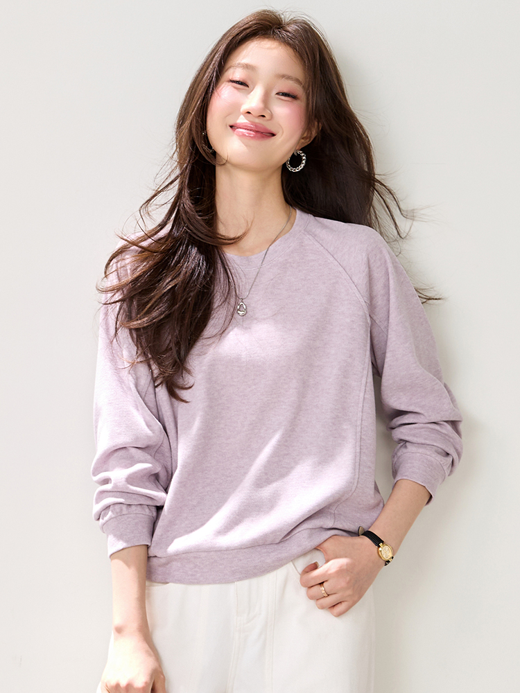 Spring all-match slim tops pure elegant hoodie for women