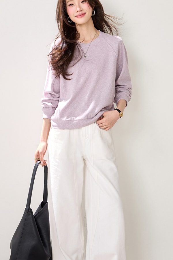 Spring all-match slim tops pure elegant hoodie for women