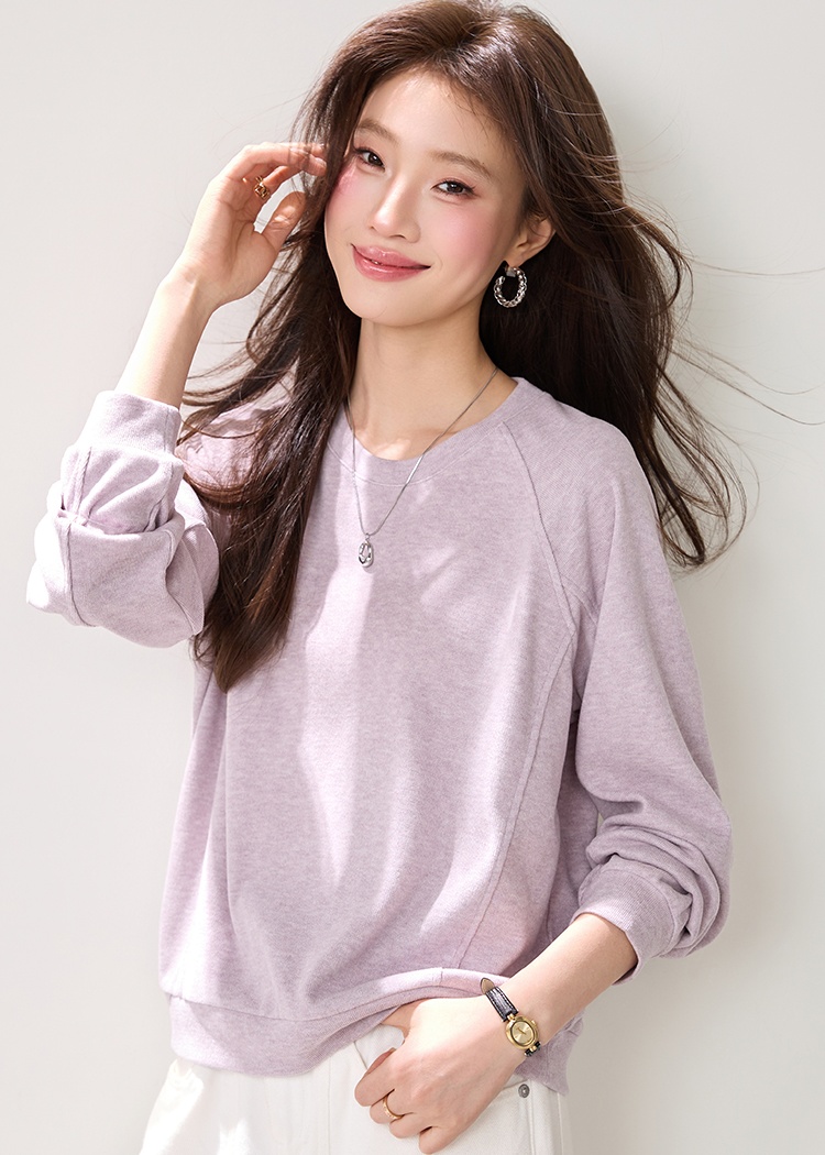 Spring all-match slim tops pure elegant hoodie for women