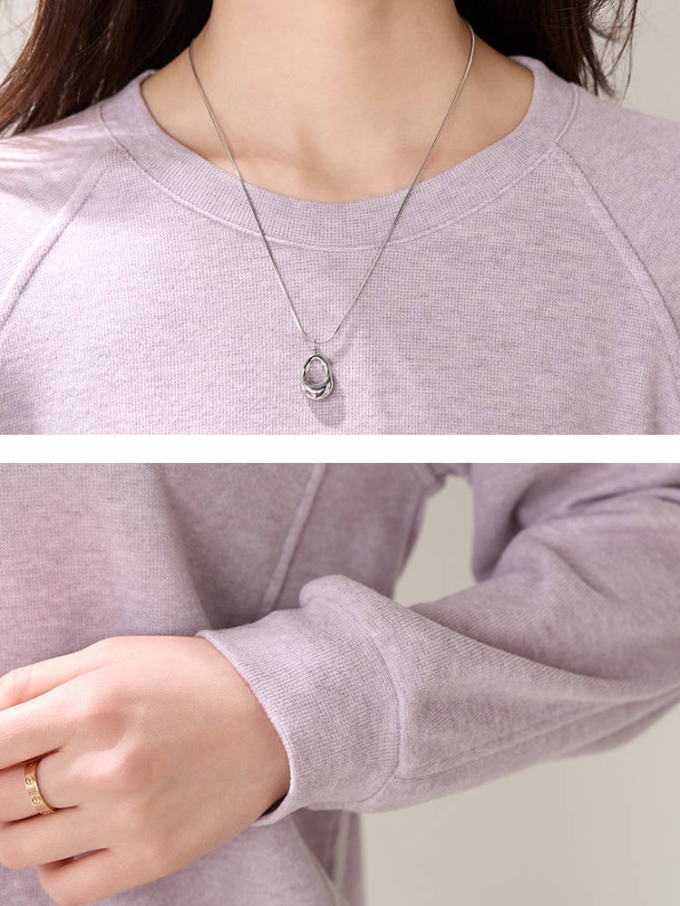 Spring all-match slim tops pure elegant hoodie for women