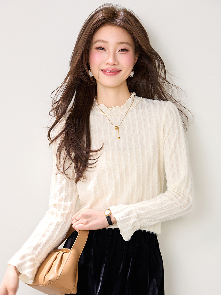 France style tops bottoming shirt for women