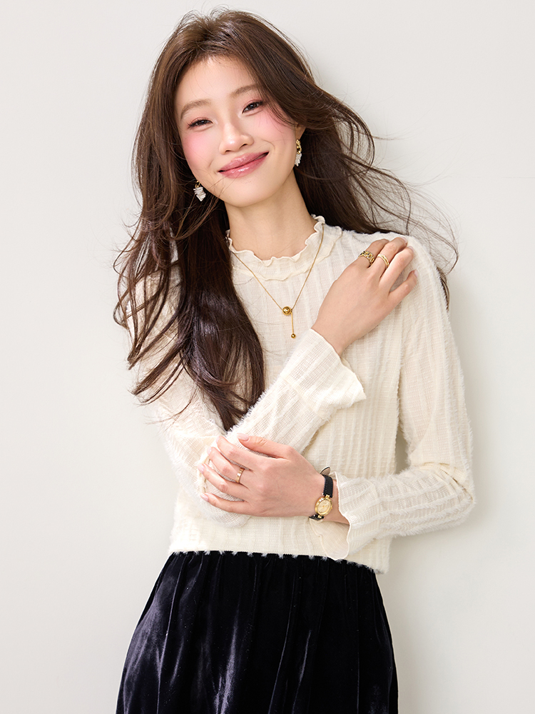 France style tops bottoming shirt for women