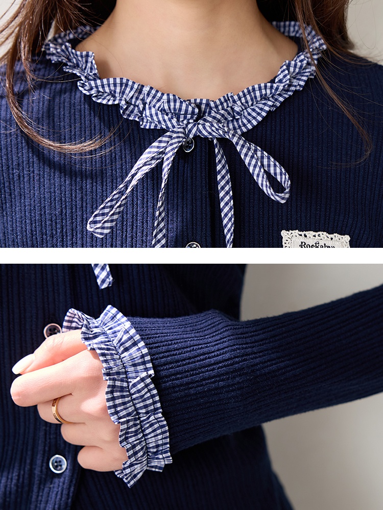 Spring frenum tops splice slim shirt for women