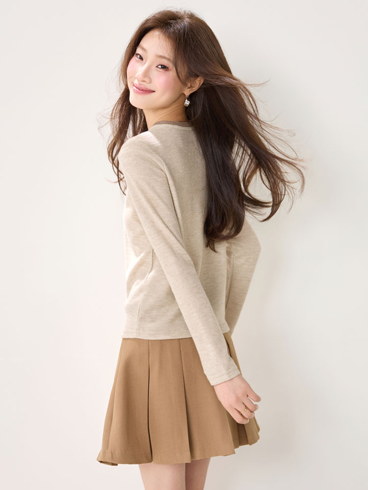 Bottoming round neck T-shirt slim long sleeve tops for women