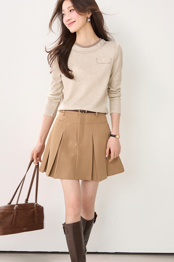 Bottoming round neck T-shirt slim long sleeve tops for women