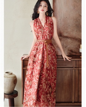 Halter travel vacation dress