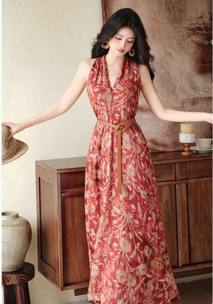 Halter travel vacation dress