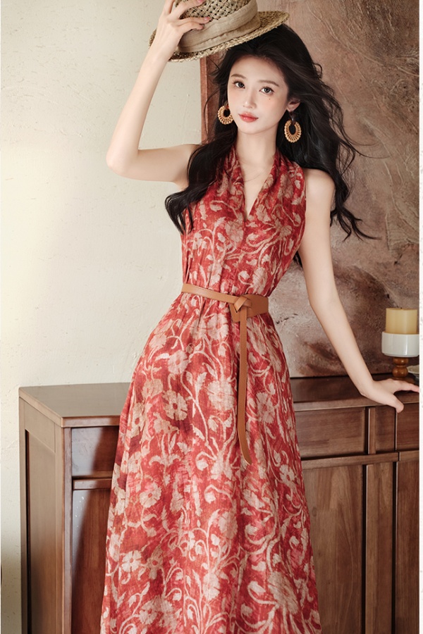 Halter travel vacation dress