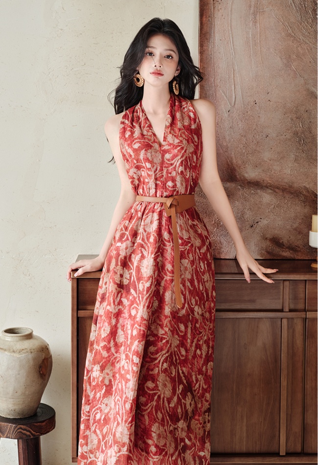 Halter travel vacation dress