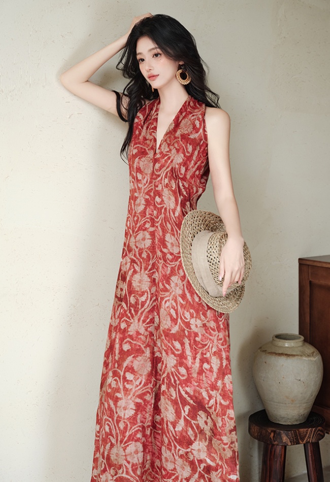 Halter travel vacation dress