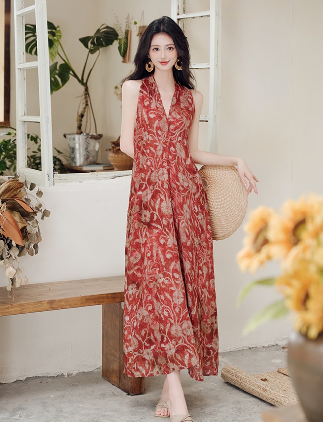 Halter travel vacation dress