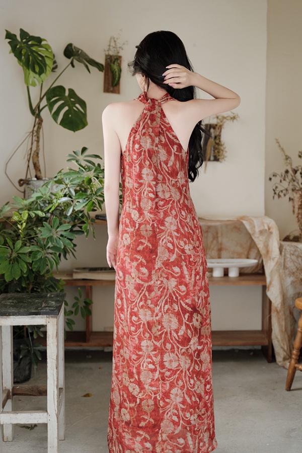 Halter travel vacation dress