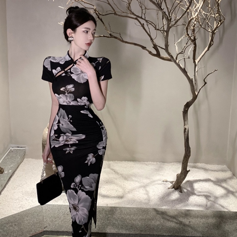 Banquet retro dress slim cheongsam for women
