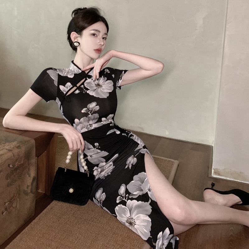 Banquet retro dress slim cheongsam for women