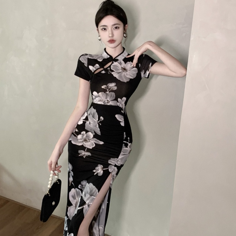 Banquet retro dress slim cheongsam for women