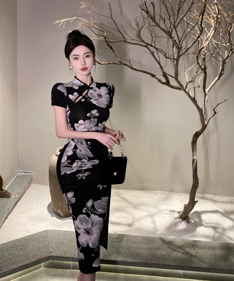 Banquet retro dress slim cheongsam for women