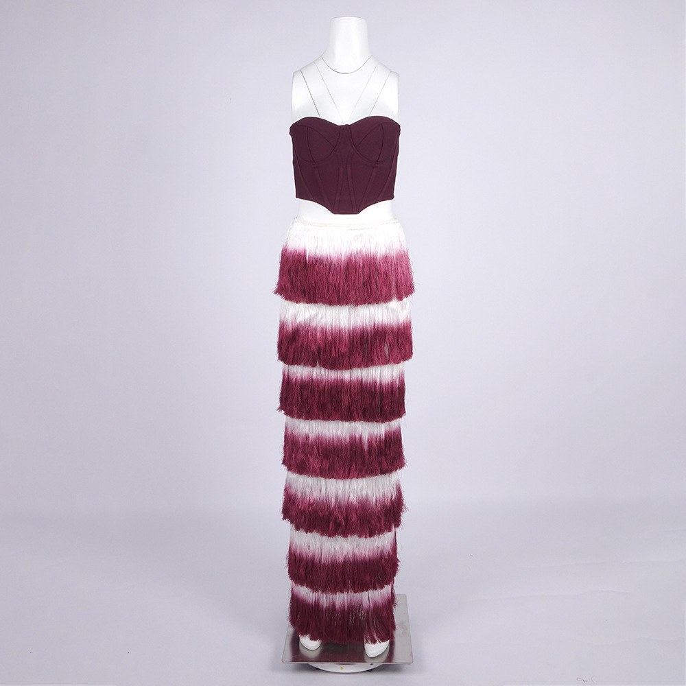 Gradient skirt performance clothing 2pcs set