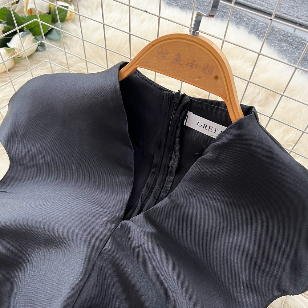 Jacquard France style long dress big skirt dress for women