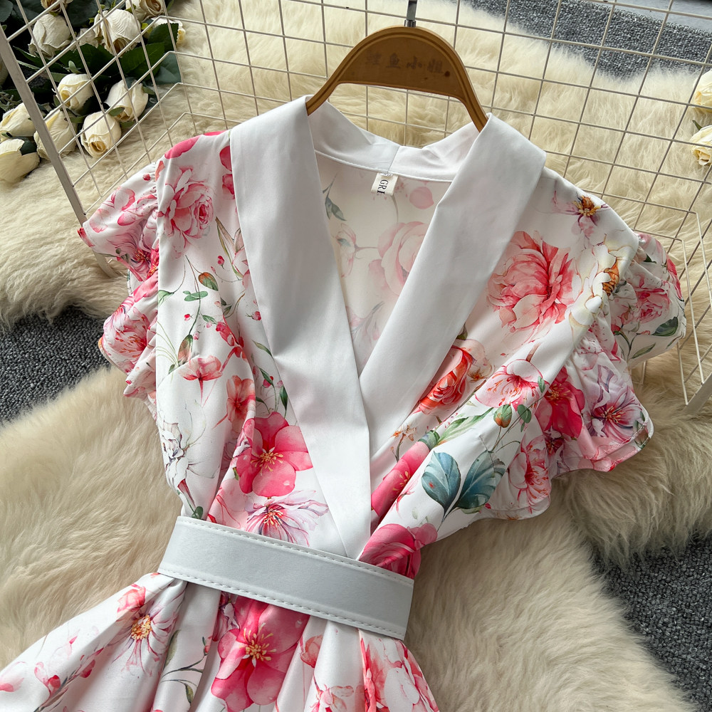 Summer elegant long dress vacation A-line dress for women