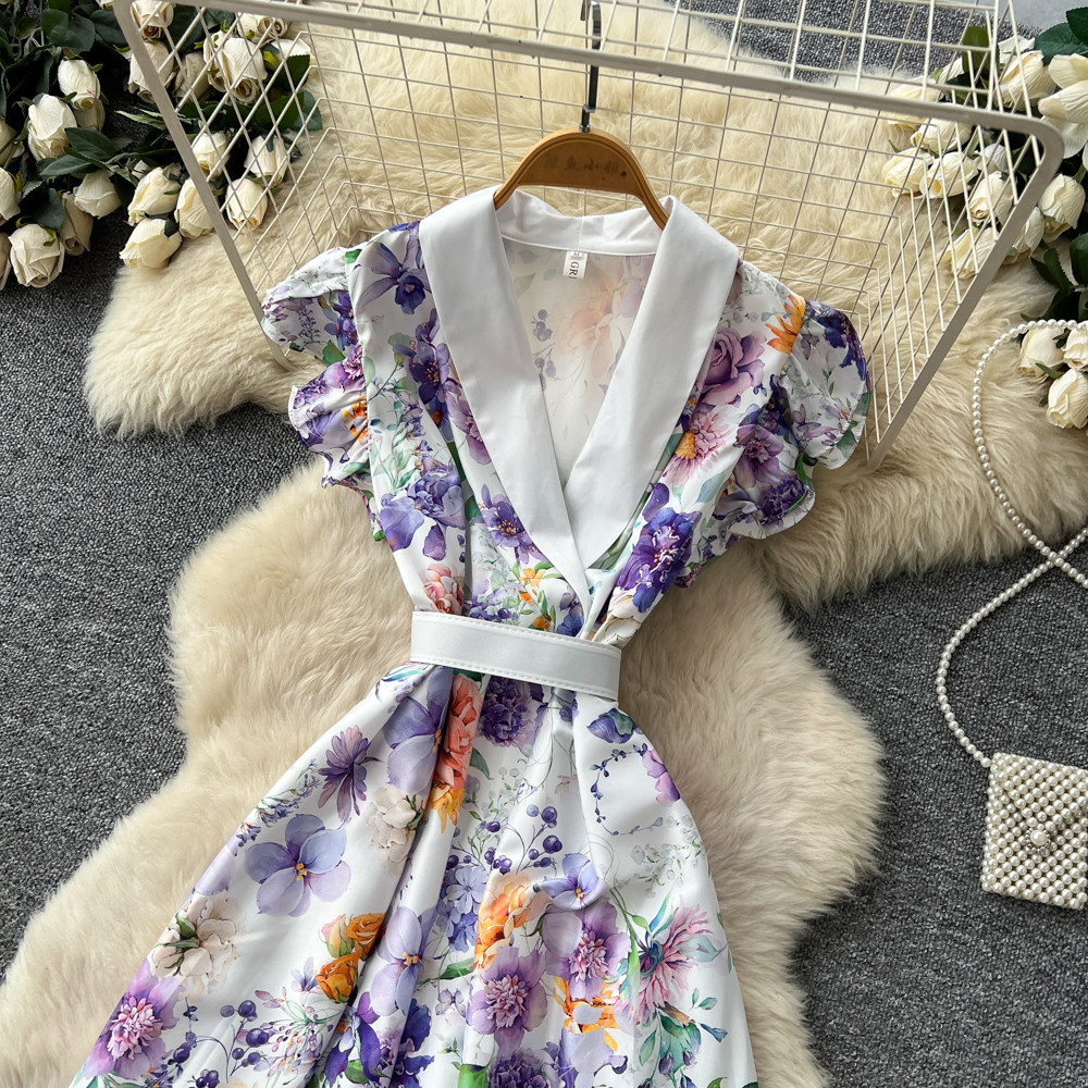 Summer elegant long dress vacation A-line dress for women