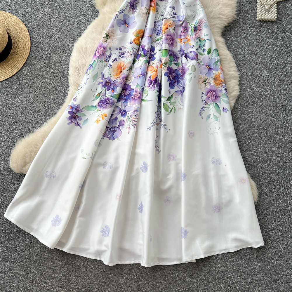 Summer elegant long dress vacation A-line dress for women