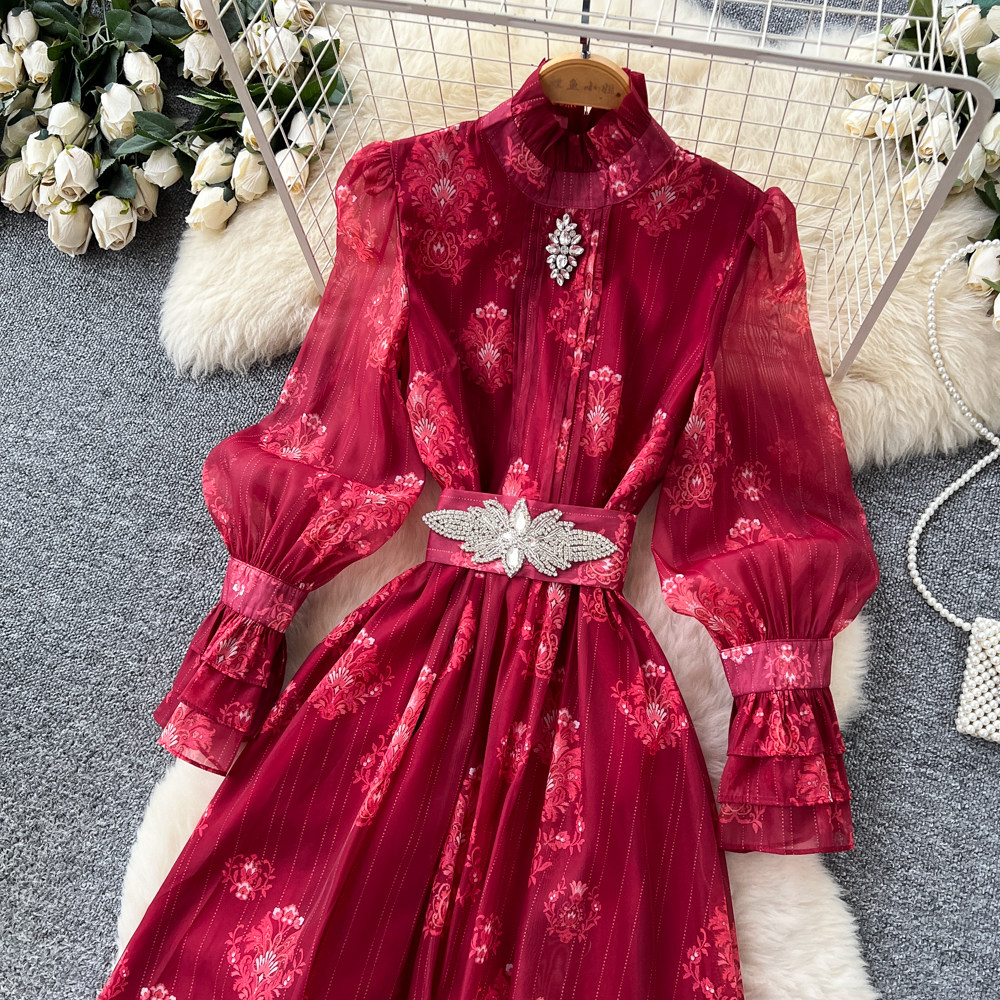 Summer France style long dress slim dress for women