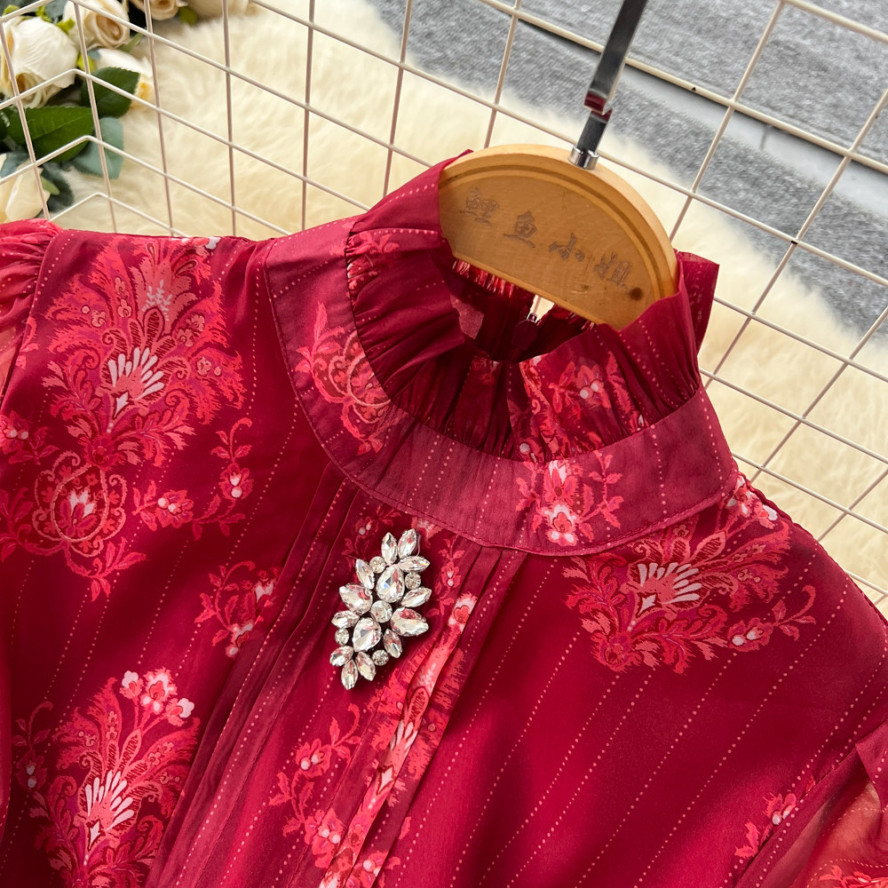 Summer France style long dress slim dress for women