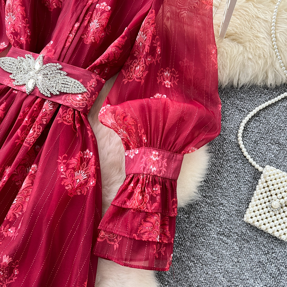 Summer France style long dress slim dress for women