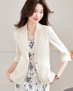 Fashion satin coat temperament summer business suit for women