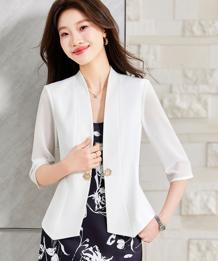 Short sleeve coat summer business suit for women