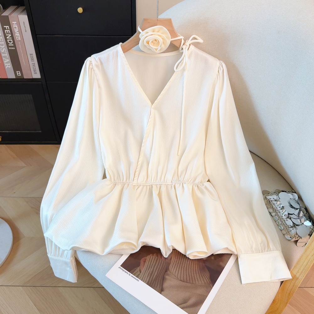 Slim colors halter shirt Western style spring belt