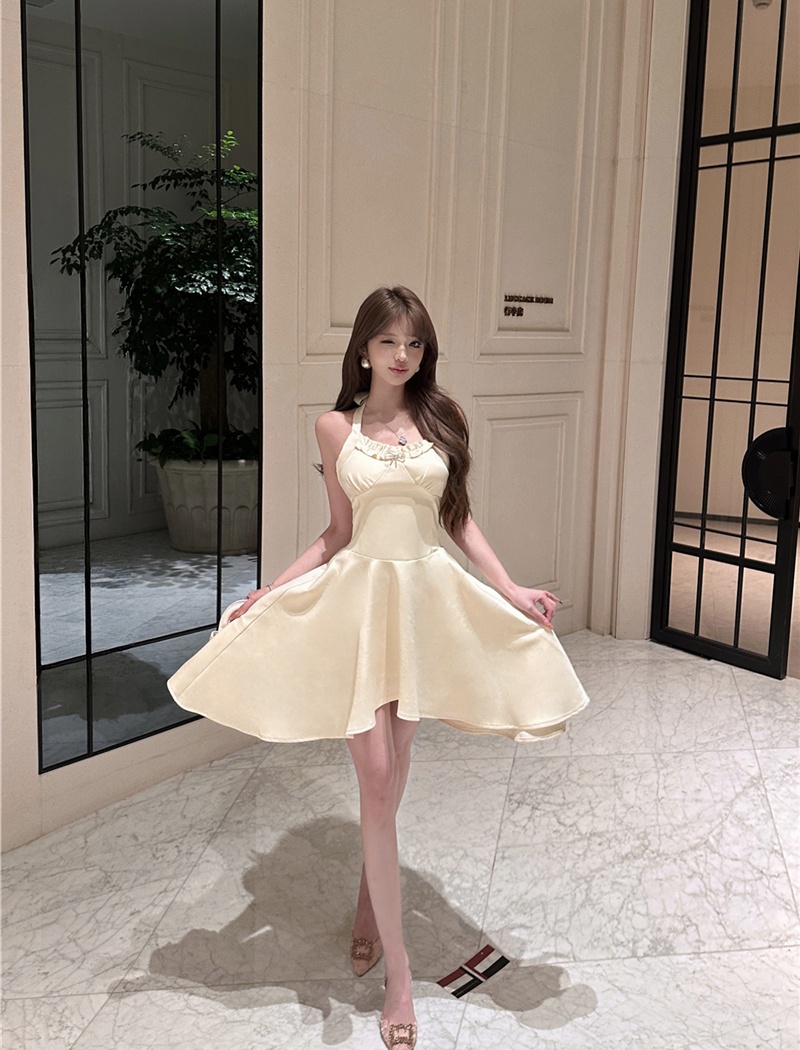 Sexy pinched waist spring dress slim irregular cardigan a set