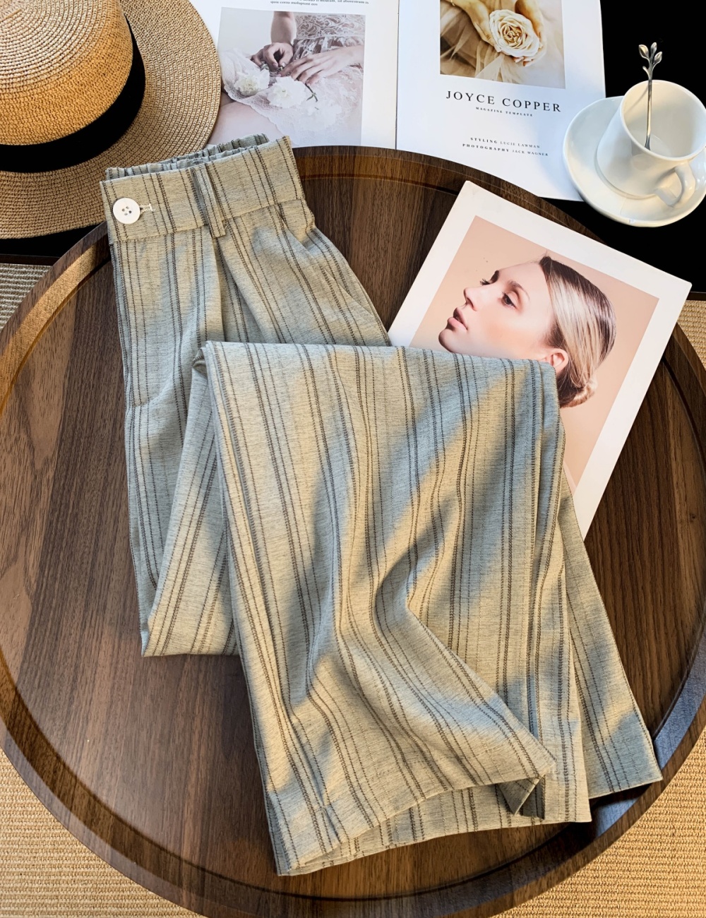 Stripe loose casual pants Korean style spring suit pants