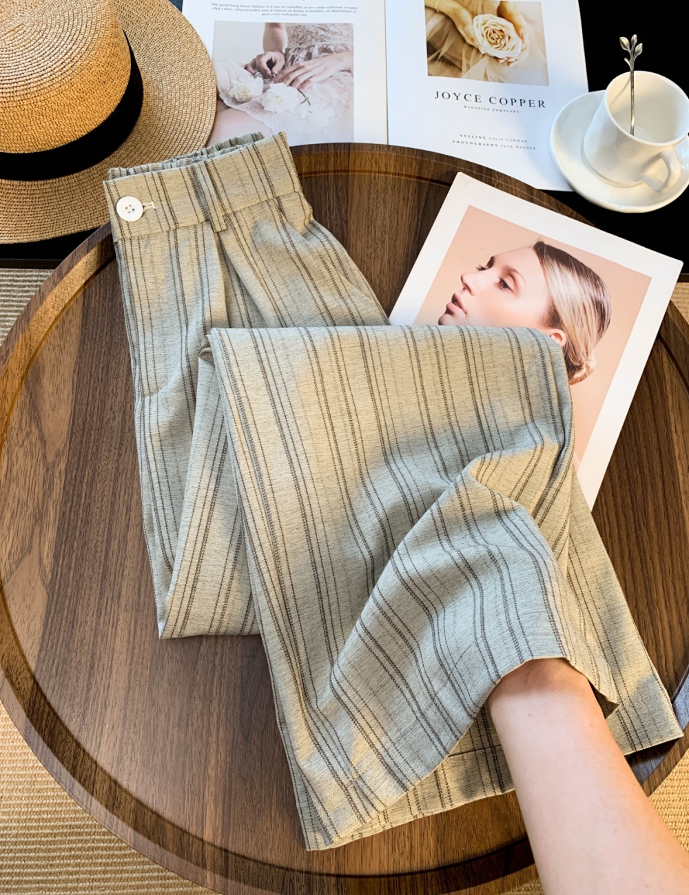 Stripe loose casual pants Korean style spring suit pants