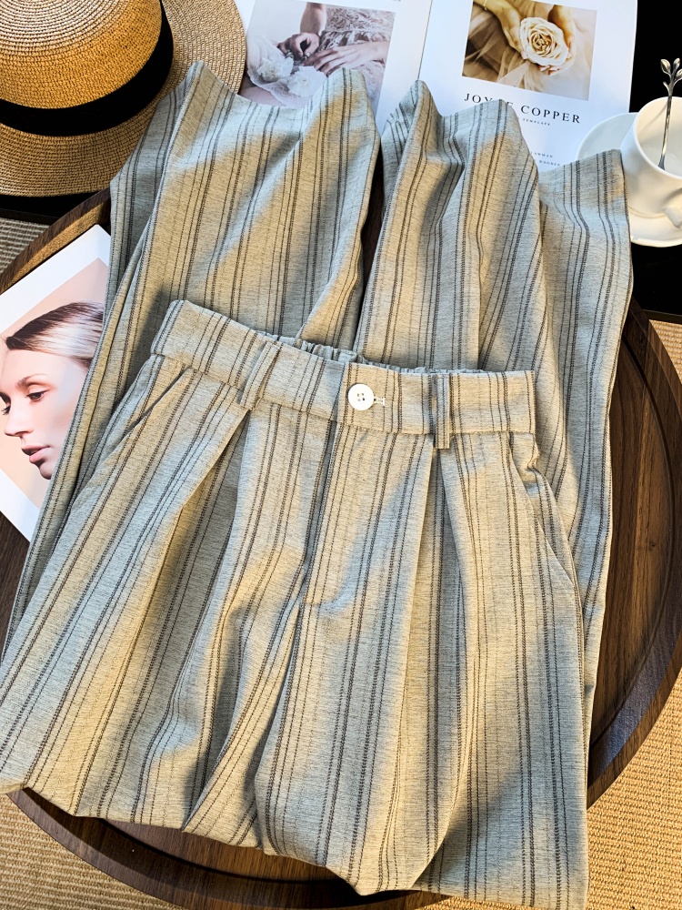 Stripe loose casual pants Korean style spring suit pants