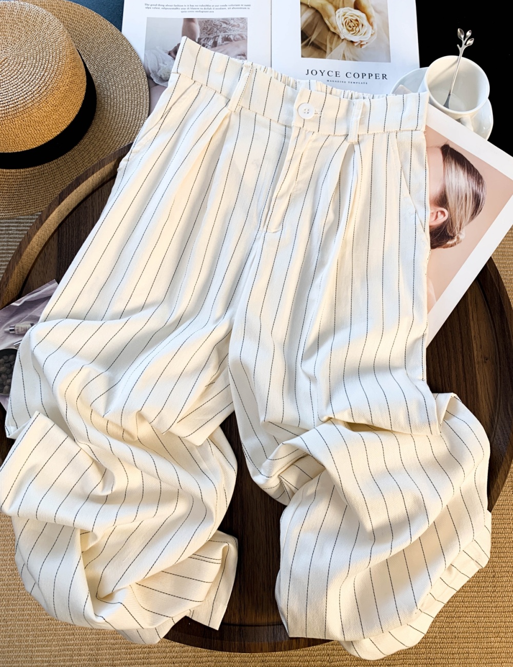 Stripe spring slim casual pants fashion all-match suit pants