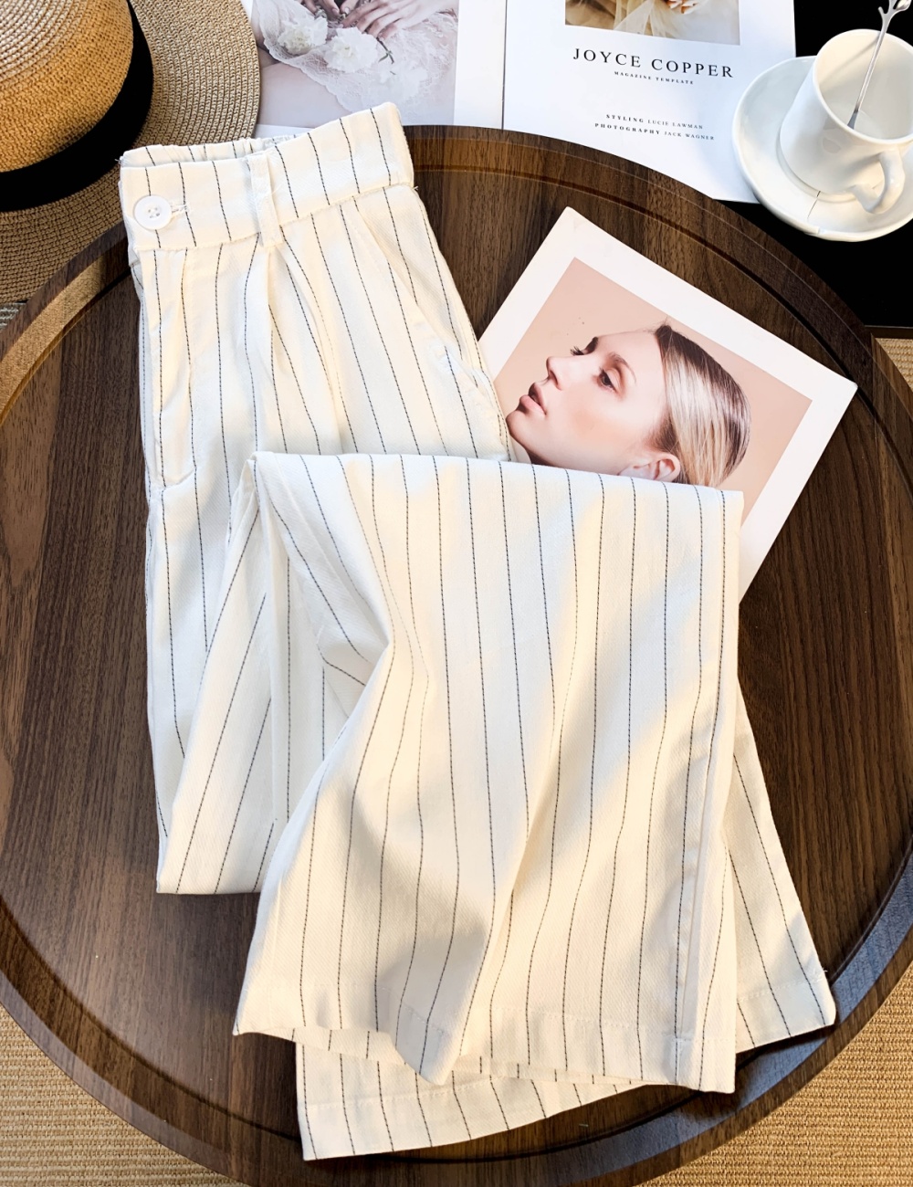 Stripe spring slim casual pants fashion all-match suit pants