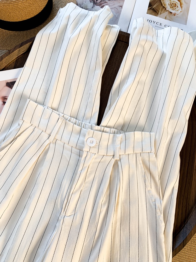 Stripe spring slim casual pants fashion all-match suit pants