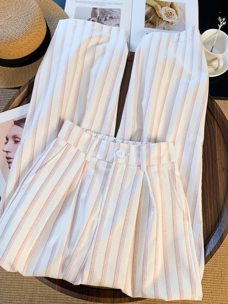 Straight suit pants spring casual pants for women