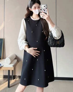 Sweet spring maternity clothing temperament dress
