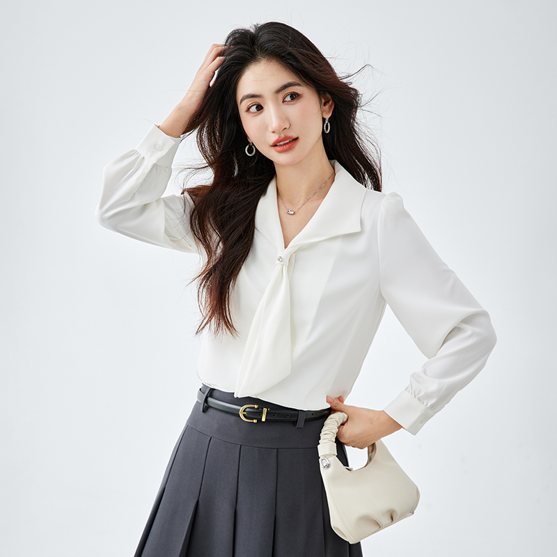 Spring commuting small tops France style chiffon shirt