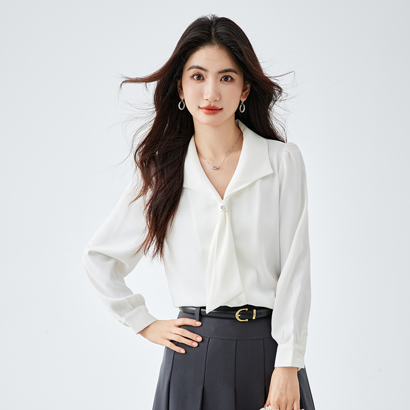 Spring commuting small tops France style chiffon shirt